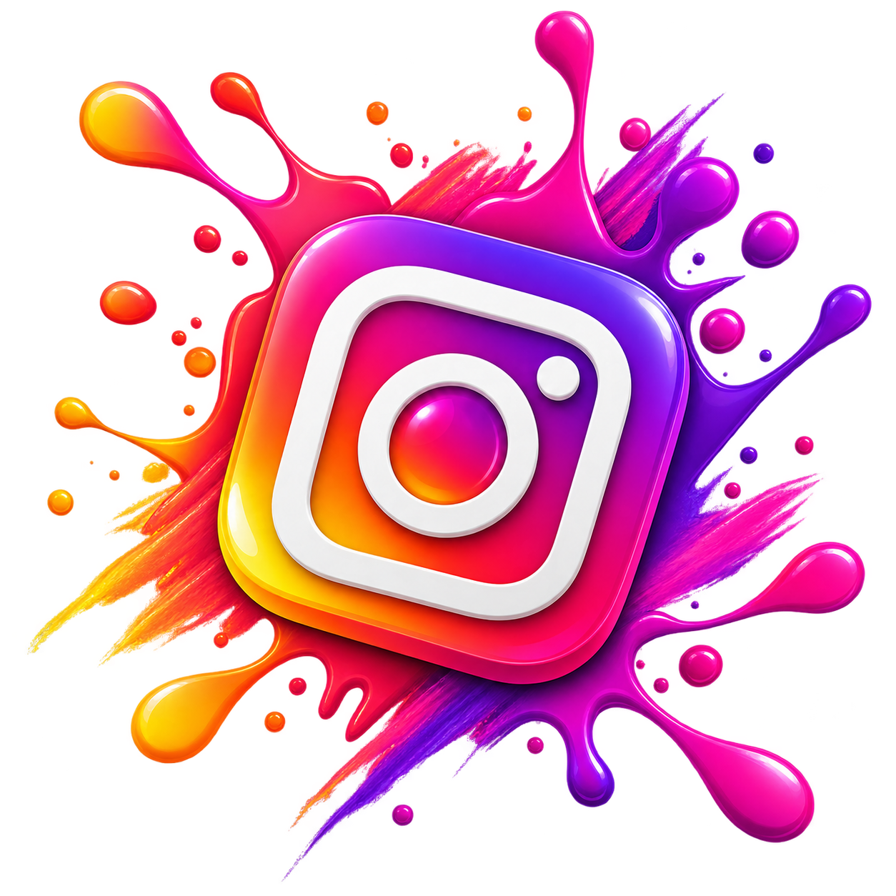 Instagram Splash Logo PNG – Transparent Instagram Logo
